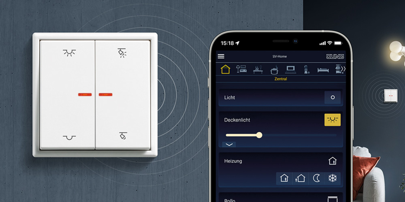 KNX RF Taster bei Breitmeier Elektroanlagen in Schönwölkau